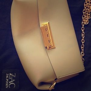 Zac Posen Eartha folded-gusset bag tan/ gold